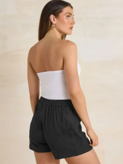 100% Cotton Embroidered Hem Shorts*Long Tall Sally