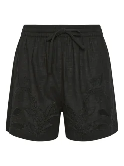 100% Cotton Embroidered Hem Shorts*Long Tall Sally