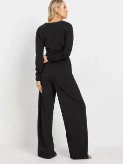 lange mouwen scuba overslag jumpsuit*Long Tall Sally