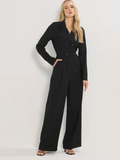 Long Sleeve Collar Jumpsuit*Long Tall Sally Clearance