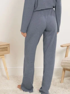 Marl Waffle Wide Leg Joggers*Long Tall Sally Clearance