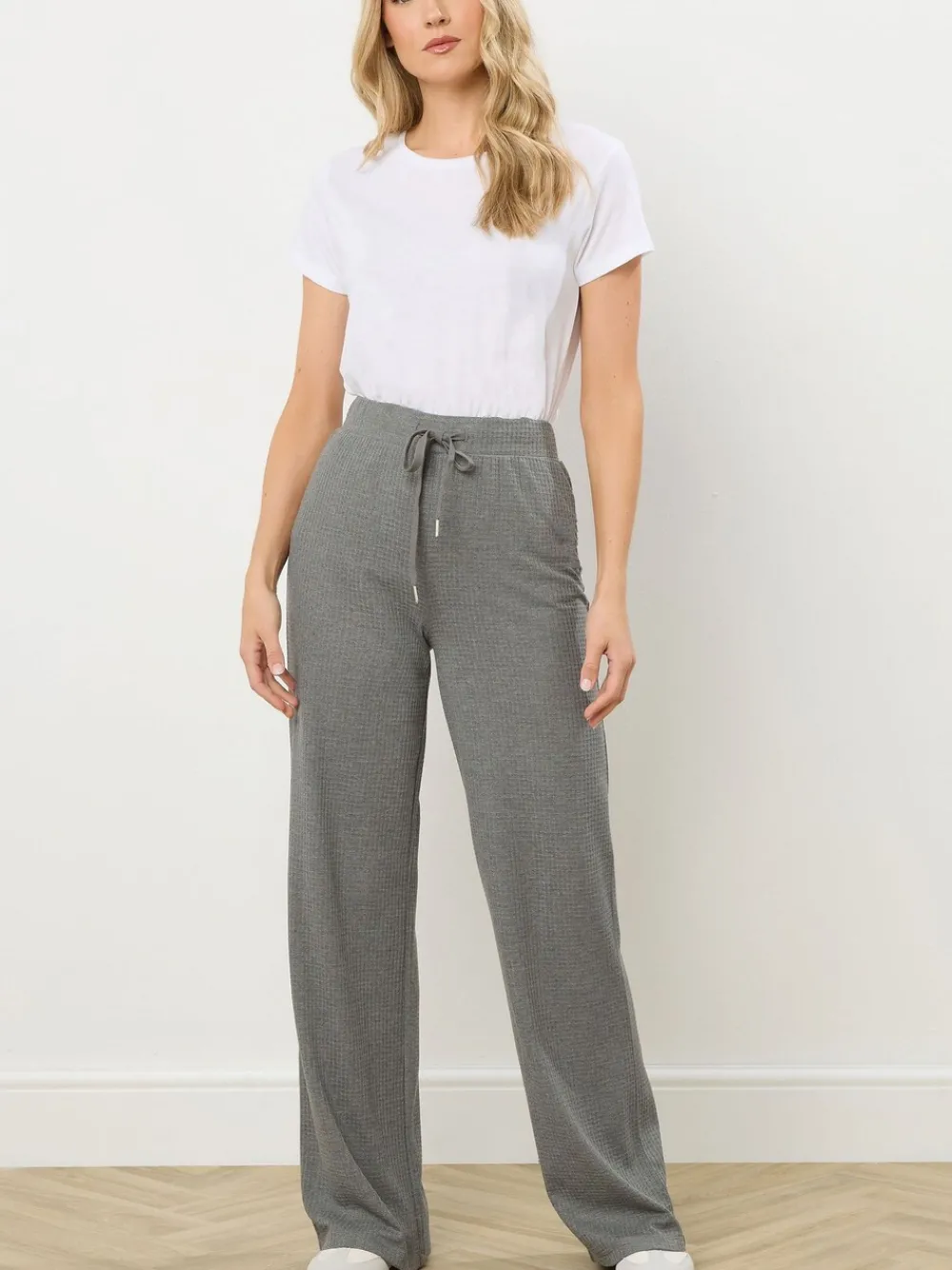 Marl Waffle Wide Leg Joggers*Long Tall Sally Discount