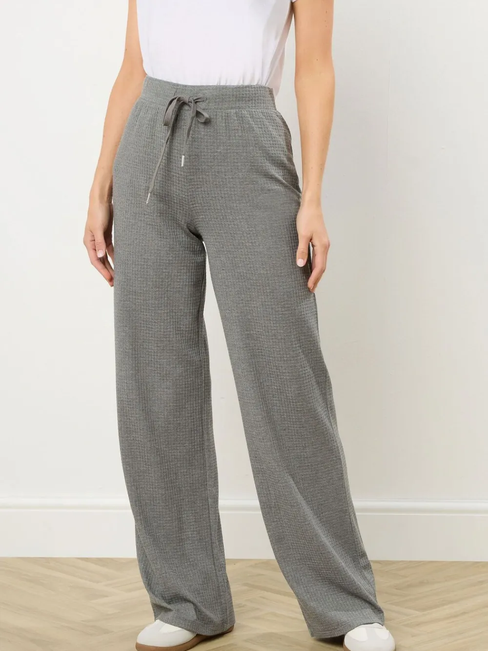Marl Waffle Wide Leg Joggers*Long Tall Sally Discount
