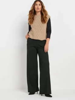 Premium ponté broek met wijde pijpen*Long Tall Sally