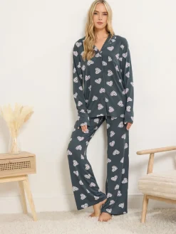 Soft Touch Animal Heart Pyjamas Set*Long Tall Sally Best