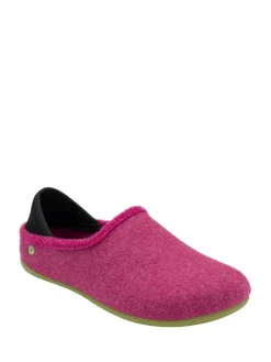Textile Flat Slippers*Lotus Hot