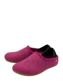 Textile Flat Slippers*Lotus Hot