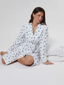 Blueberry Print Lightweight Spa Robe*Loungeable Clearance