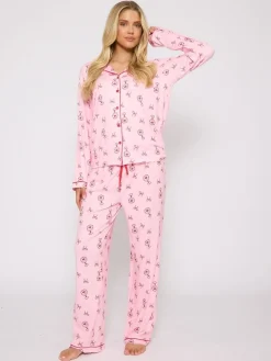 Martini Long Sleeve Button Through Pyjamas*Loungeable Sale