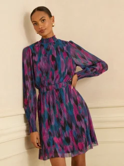 Abstract Print High Neck Mini Dress*Love & Roses Outlet