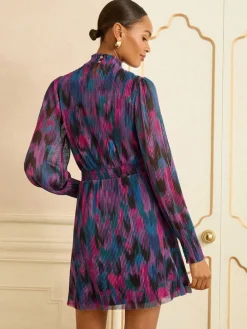 Abstract Print High Neck Mini Dress*Love & Roses Outlet