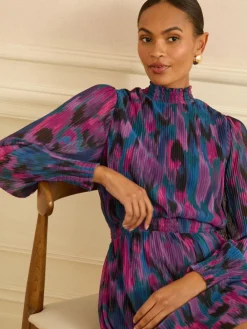 Abstract Print High Neck Mini Dress*Love & Roses Outlet