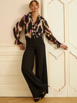 blouse met lange mouwen en inkeping*Love & Roses