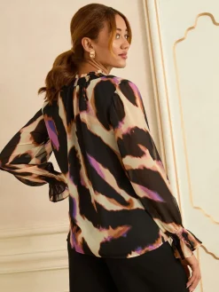 blouse met lange mouwen en inkeping*Love & Roses