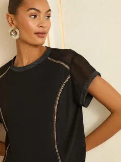 Chiffon Front Jersey Top*Love & Roses Online