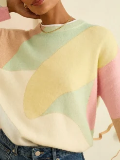 Cosy Print Knitted Jumper*Love & Roses Clearance