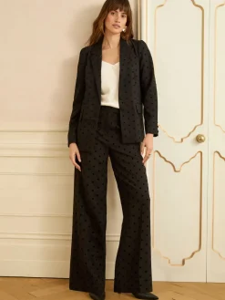 Flocked Spot Blazer*Love & Roses New