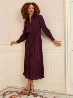 Pleated Detail Midi Dress*Love & Roses