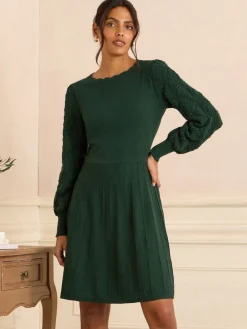 Scallop Knitted Mini Dress*Love & Roses Discount