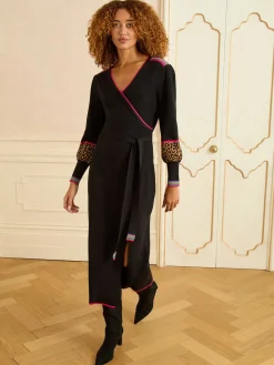 V-Neck Knitted Midi Dress*Love & Roses Best