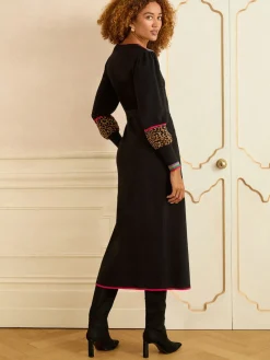 V-Neck Knitted Midi Dress*Love & Roses Best