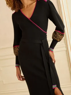 V-Neck Knitted Midi Dress*Love & Roses Best