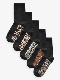 Luipaard - Set van 5 paar enkelsokken*Next New