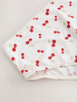 Luipaard/kersenprint - Set van 5 slipjes van microvezels*Next New