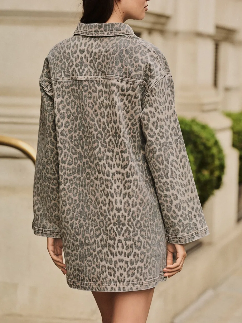 - Mini Long Sleeve Utility Denim Dress*Next