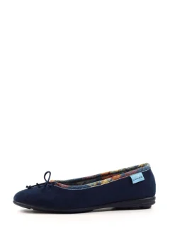 Bow Tartan Trim Pump Slippers*Lunar