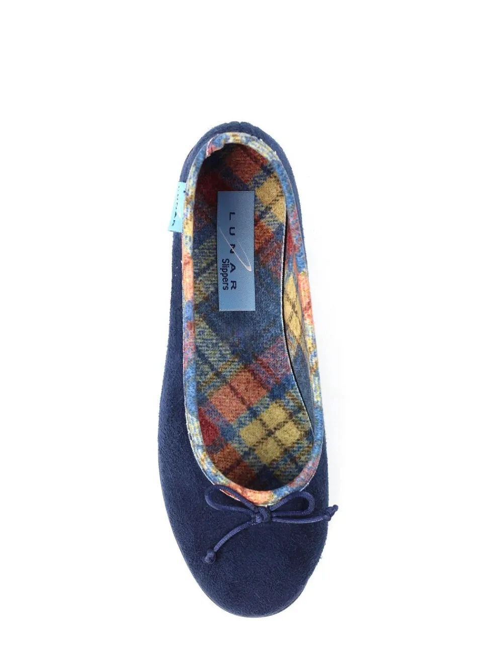 Bow Tartan Trim Pump Slippers*Lunar
