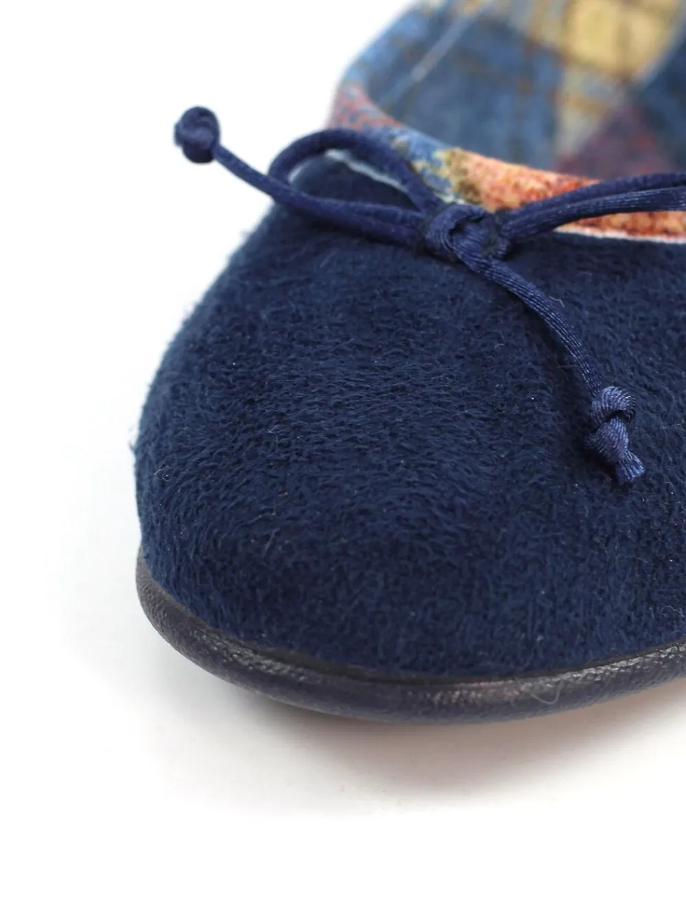 Bow Tartan Trim Pump Slippers*Lunar