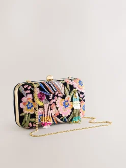 Marineblauw - Embellished Detail Bird Clutch Bag*Next Clearance