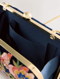 Marineblauw - Embellished Detail Bird Clutch Bag*Next Clearance