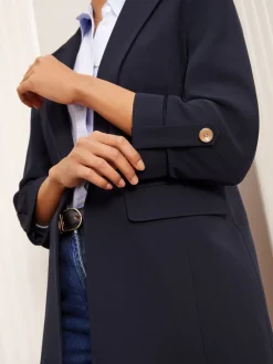 Marineblauw - maatgesneden blazer met mouwdetails*Friends Like These Online