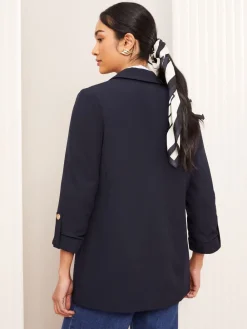 Marineblauw - maatgesneden blazer met mouwdetails*Friends Like These Online