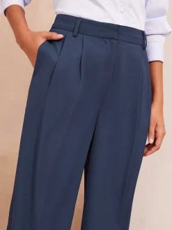 Marineblauw - Premium broek met wijde pijpen en elastiek aan de achterkant*Friends Like These Best