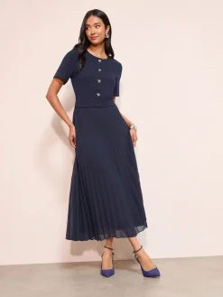 - Button Down 2-In-1 Pleated Dress*Friends Like These