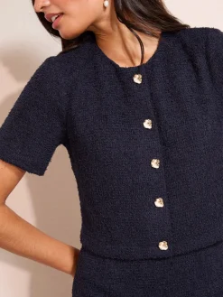 - Bouclé 2-in-1 Peplumzoom Jurk*Friends Like These Sale