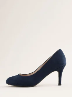 - - Pumps met lage stilettohak, ronde neus en van imitatie suède*Friends Like These Hot