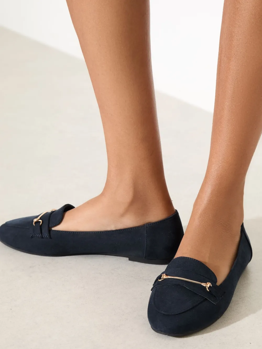 - Faux Suede Snaffle Detail Smart Flat Loafers*Friends Like These Outlet