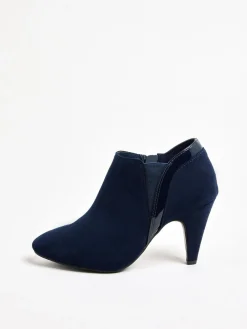 - Mid Heel Mix Material Ankle Boots*Friends Like These Best