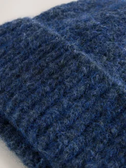 Marineblauw - Geribbelde beanie-muts met wol*Next Clearance