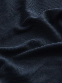 Marineblauw - Geribbelde top met ronde hals en lange mouwen*Next Clearance