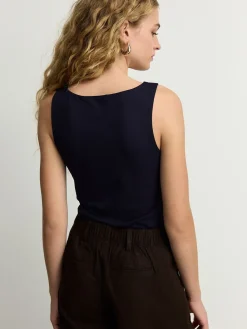 Marineblauw - Hemdje met vierkante hals*Next Best