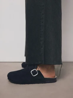 Marineblauw - Klompen met leren voetbed*Next Online