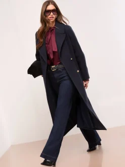 - - Lange Jassen met Single breasted en ovale mouwen*Lipsy Outlet