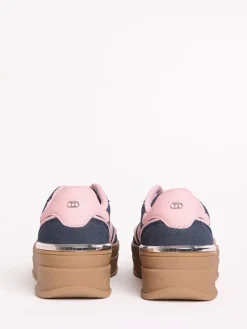 Marineblauw - Faux suède sportschoen met dikke zool*Lipsy Best