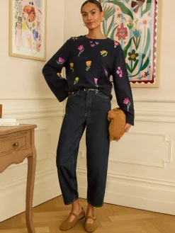 - Embroidered Detail Knitted Jumper*Love & Roses Online