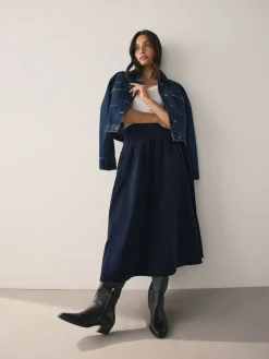 - Midi rok van corduroy met verlaagde taille*Next Sale